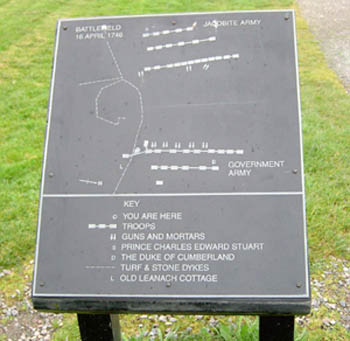 Culloden Schlachtfeld, Schlachtaufstellung, 28kB